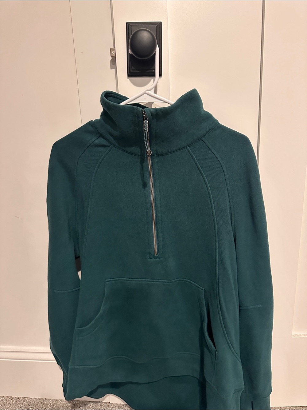 Lululemon Scuba Oversized Funnel Neck Half Zip Hoodie Storm Teal M/L